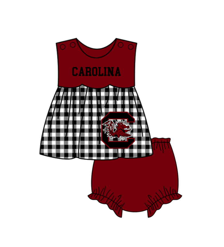 Custom moq 5 mix size milk silk summer teams baby girl boys clothes Dark Red Black and white checkered short sleeve shorts sets 3 and dress and rompers 2 series