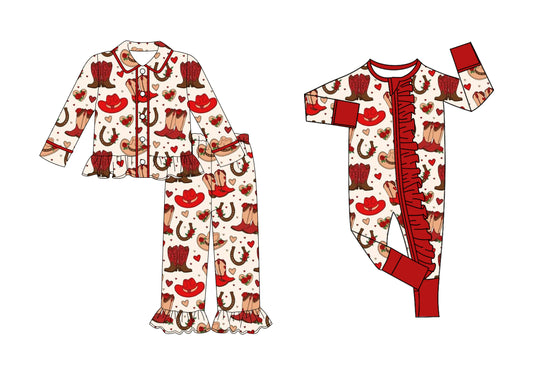 25.9.8 custom each style moq 5eta 4-6week Sibling Sisters boot bow love baby girl clothes long sleeve pants sets and romper match family design