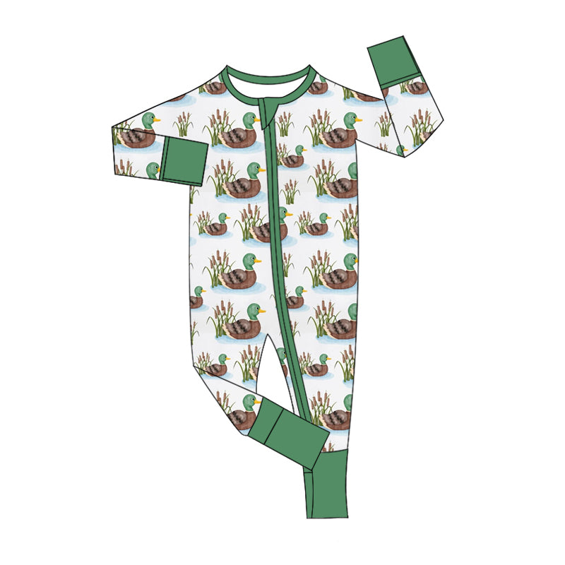 7.18 custom each style moq 5eta 4-6week Sibling Sister duck green baby boys sets and rompers match family design