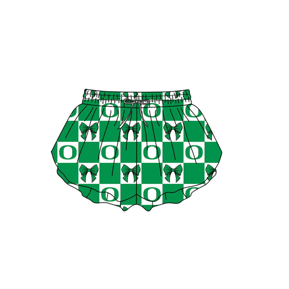 Custom moq 5 mix size Milk Silk Summer Girls' Set Letter Bow Print Plaid Sleeveless Skirt 3-Piece Set Includes Dress and Shorts-26.1.27