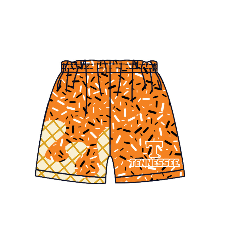 Custom summer teams baby girls clothes team orange hooded long sleeve tops and short sleeve top and dress and pants and shorts-25.5.28