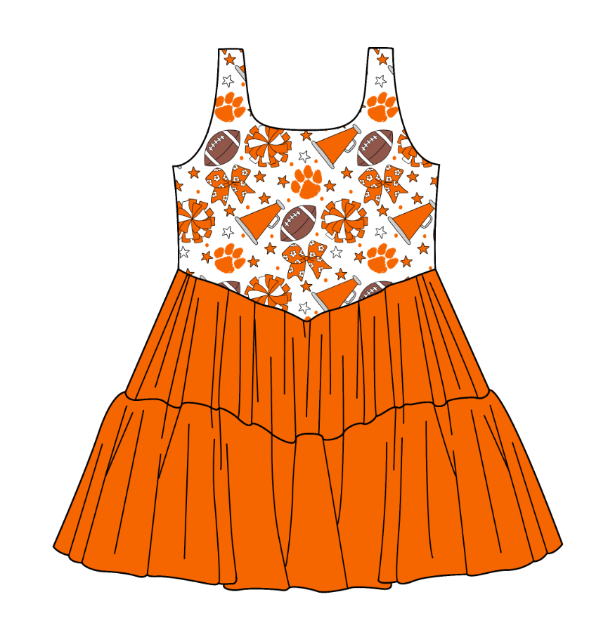 Custom moq 5 mix size milk silk summer teams Baby Girls Bows Stars Sleeveless Knee-Length Dress Cute Clothing