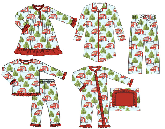 25.6.26 custom each style moq 5eta 4-6week Sibling Sisters Christmas baby girl long sleeve pants sets and adult top and adult pants and romper and dress match family design