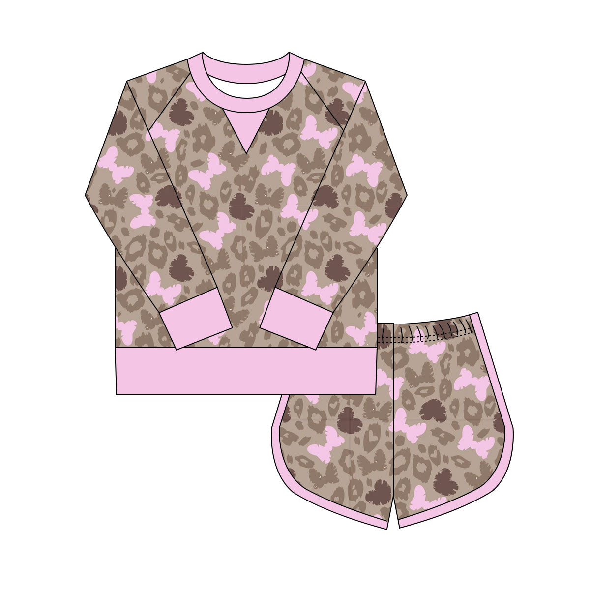 25.10.1 custom each style moq 8 eta 6-8week Sibling Sisters camouflage baby girl long sleeve shorts sets 5 match family design