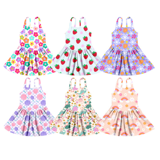 25.5.10 custom each style moq 5eta 4-6week Sibling Sister baby girl short sleeve dress 1 and dress 6 match family design