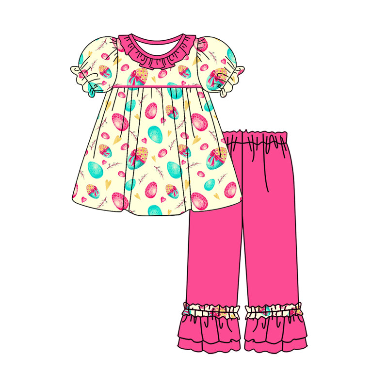 10.2 custom each style moq 5eta 4-6week Sibling Sister easter rose red baby girl sets and dress and rompers match family design