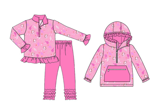 25.9.10 custom each style moq 5eta 4-6week Sibling Sisters catcus baby girl long sleeve pants sets and top match family design