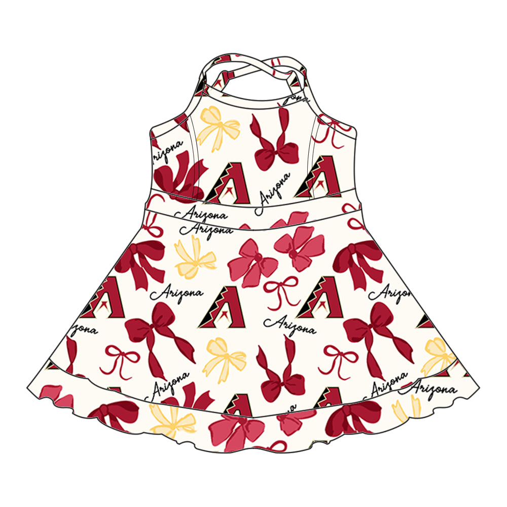 Custom moq 5 mix sizes summer teams baby girls clothes team red short sleeve skirts shorts sets dress 1 and dress 2 and dress 3 and dress 4-25.5.21