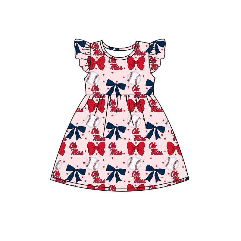 Custom moq 5 each style summer teams baby girls clothes team bow red long sleeve hooded pants sets and dress and romper-25.6.13