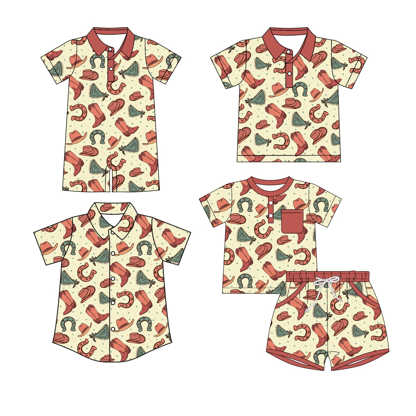 25.11.10 custom each style moq 5 eta 6-8 week Sibling Sister boot hats baby boy short sleeve shorts sets and boy rompers and top 2 match family design