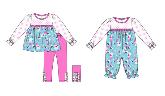 25.6.18 custom each style moq 5eta 4-6week Sibling Sisters Christmas baby girl long sleeve pants sets and rompers match family design