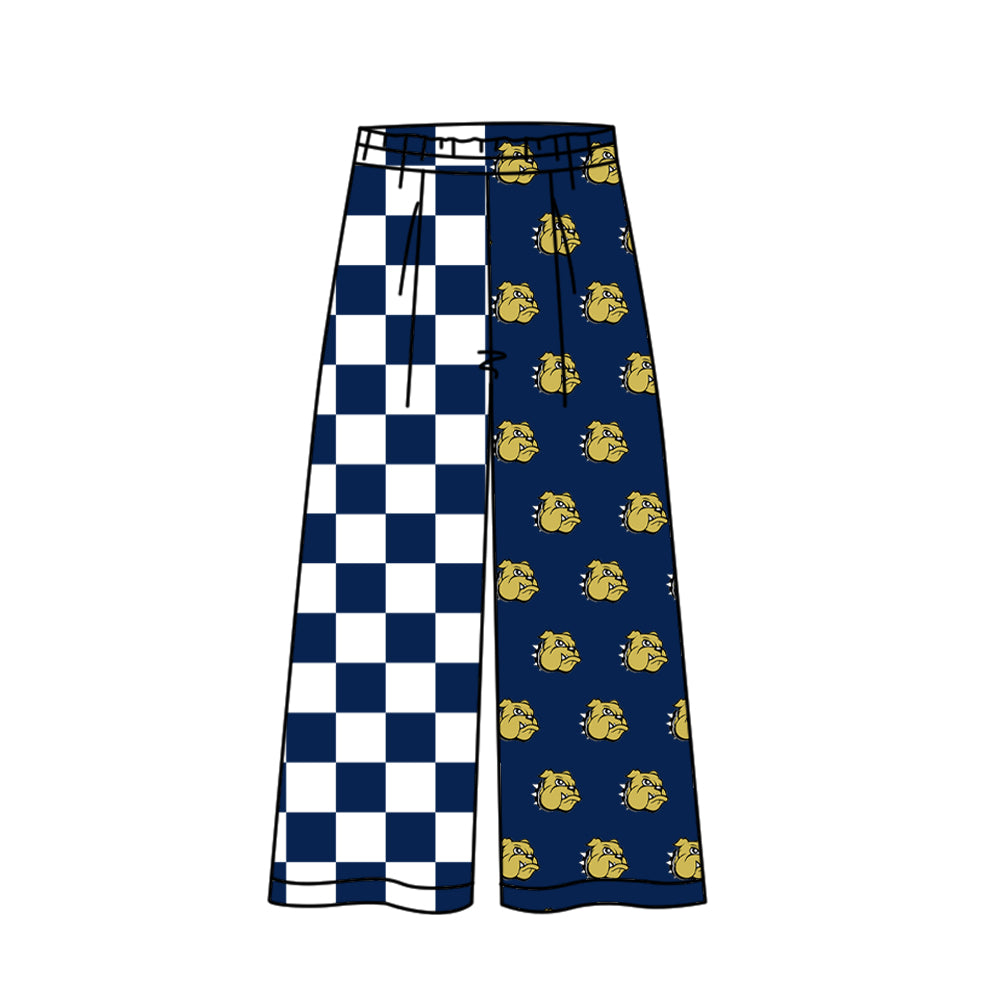 Custom moq 5 mix size summer teams Adult Daily Check Elastic Waist Team Pants