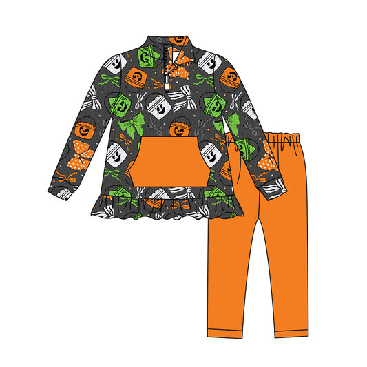25.7.28 custom each style moq 5eta 4-6week Sibling Sisters bow baby girl long sleeve pants sets 1 and sets 2 match family design