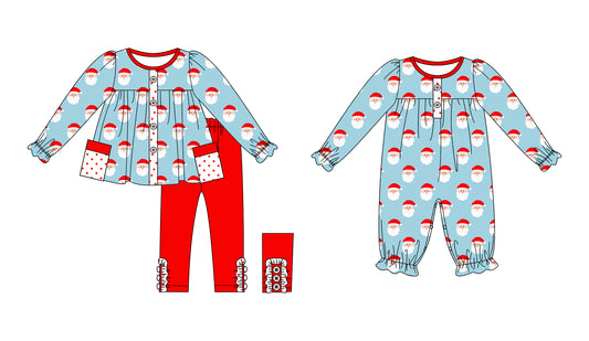 25.7.8 custom each style moq 5eta 4-6week Sibling Sister Christmas baby girl long sleeve pants sets and rompers match family design