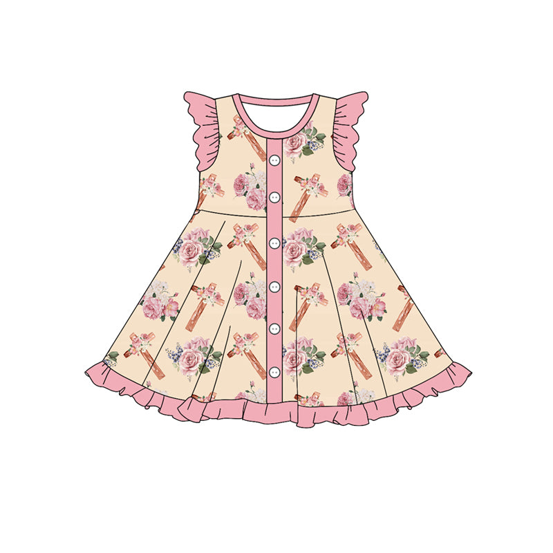 10.17 custom each style moq 5eta 4-6week Sibling Sister boots floral pink baby girl sets and dress and rompers match family design