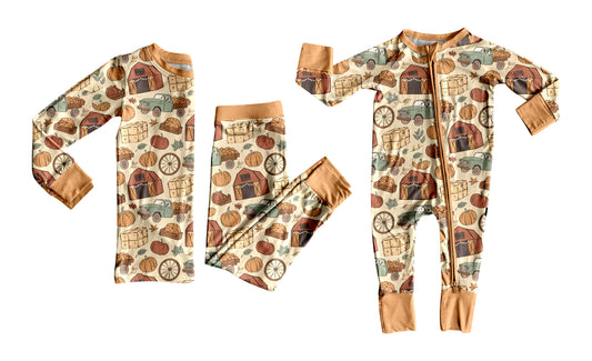25.7.16 custom each style moq 5eta 4-6week Sibling Sister pumpkin baby boy long sleeve pants sets and rompers match family design