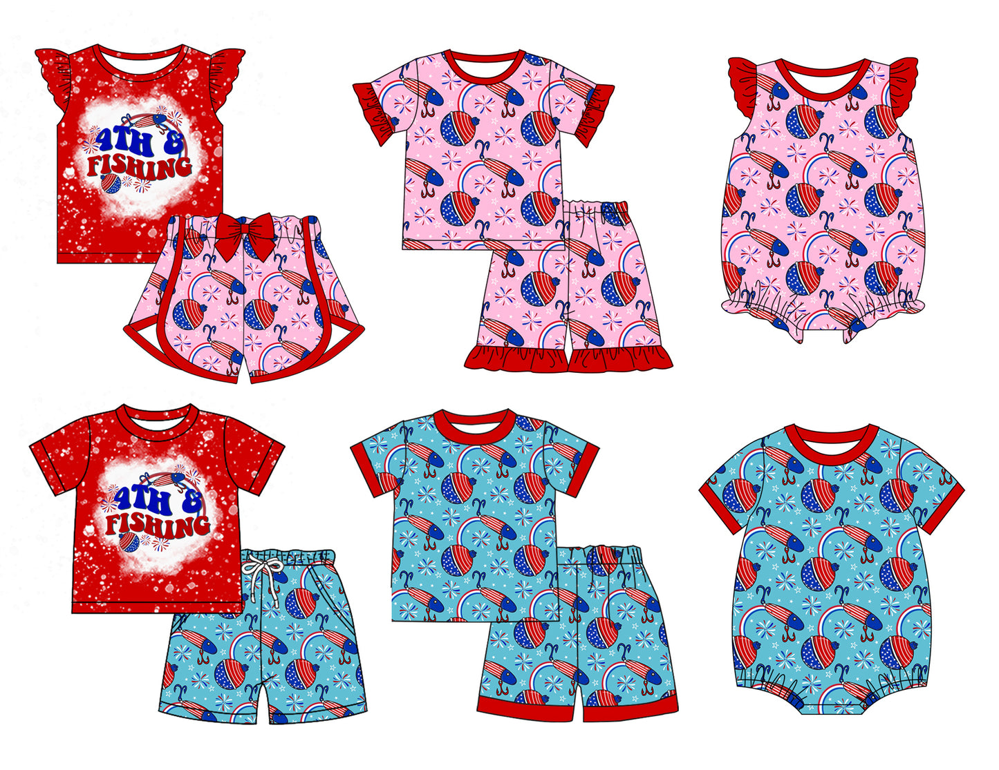 12.21 custom each style moq 5eta 4-6week Sibling Sister baby boy short sleeve shorts sets 1 and sets 2 and set 3  and sets 4 and boy romper and girl romper match design