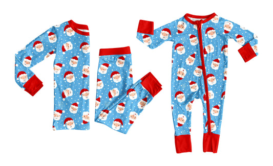 25.6.27 custom each style moq 5eta 4-6week Sibling Sisters Christmas blue baby boy long sleeve pants sets and rompers match family design