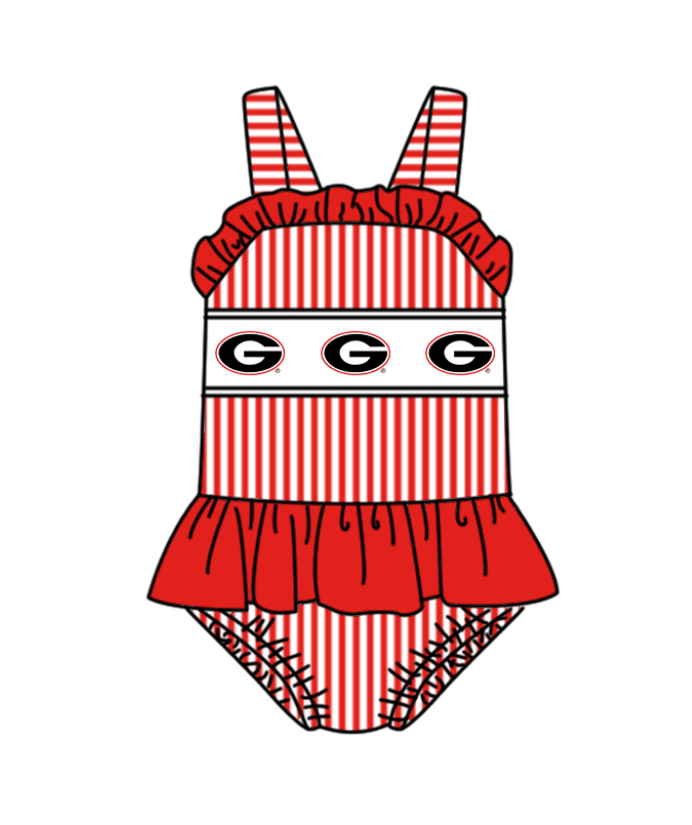 Custom moq 5 mix size milk silk summer teams Red Baby Girl Two-Piece Swimsuit Set One Piece Swimsuits Boys Swim Trunks