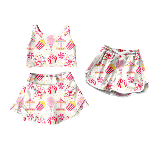 4.16 custom each style moq 5eta 4-6week Sibling Sister baby girls clothes Short sleeve yoga dress and shorts match family design