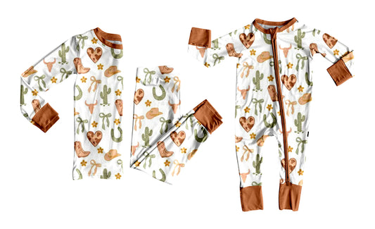 25.9.20 custom each style moq 8 eta 6-8week Sibling Sisters boot bow hat catcus baby boy clothes long sleeve pants sets and romper match family design