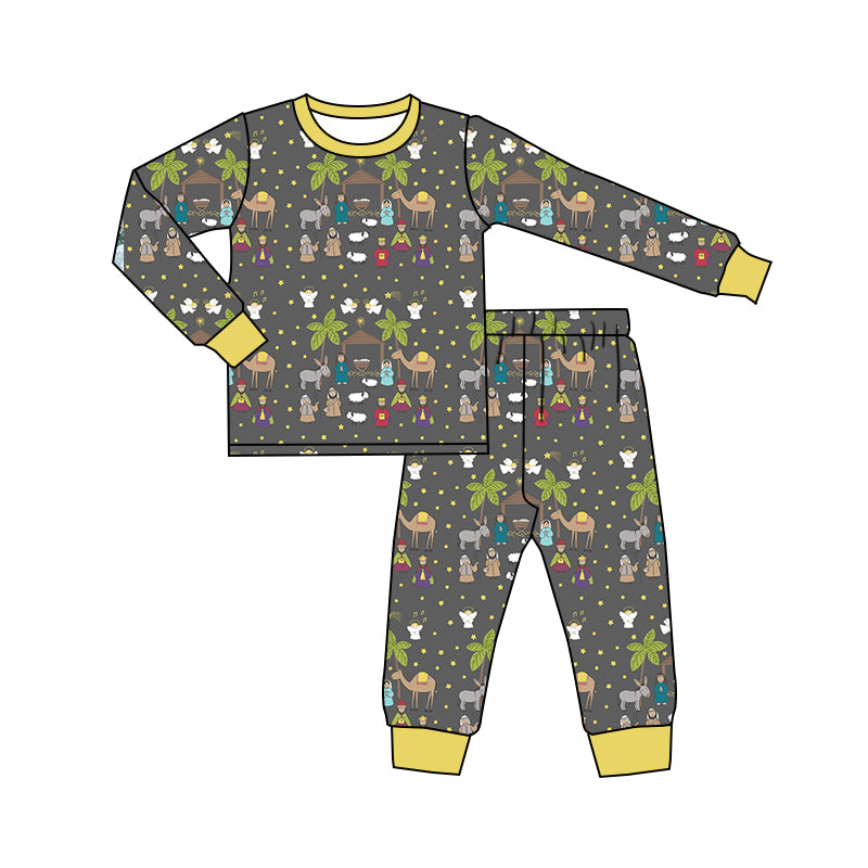 7.8 custom each style moq 5eta 4-6week Sibling Sister Jesus baby boys sets and rompers match family design