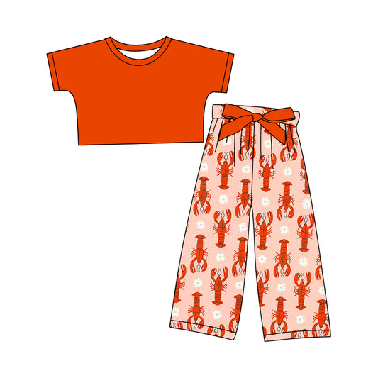 12.10 custom each style moq 5eta 4-6week Sibling Sister crayfish baby girl sets and sets 2 match family design