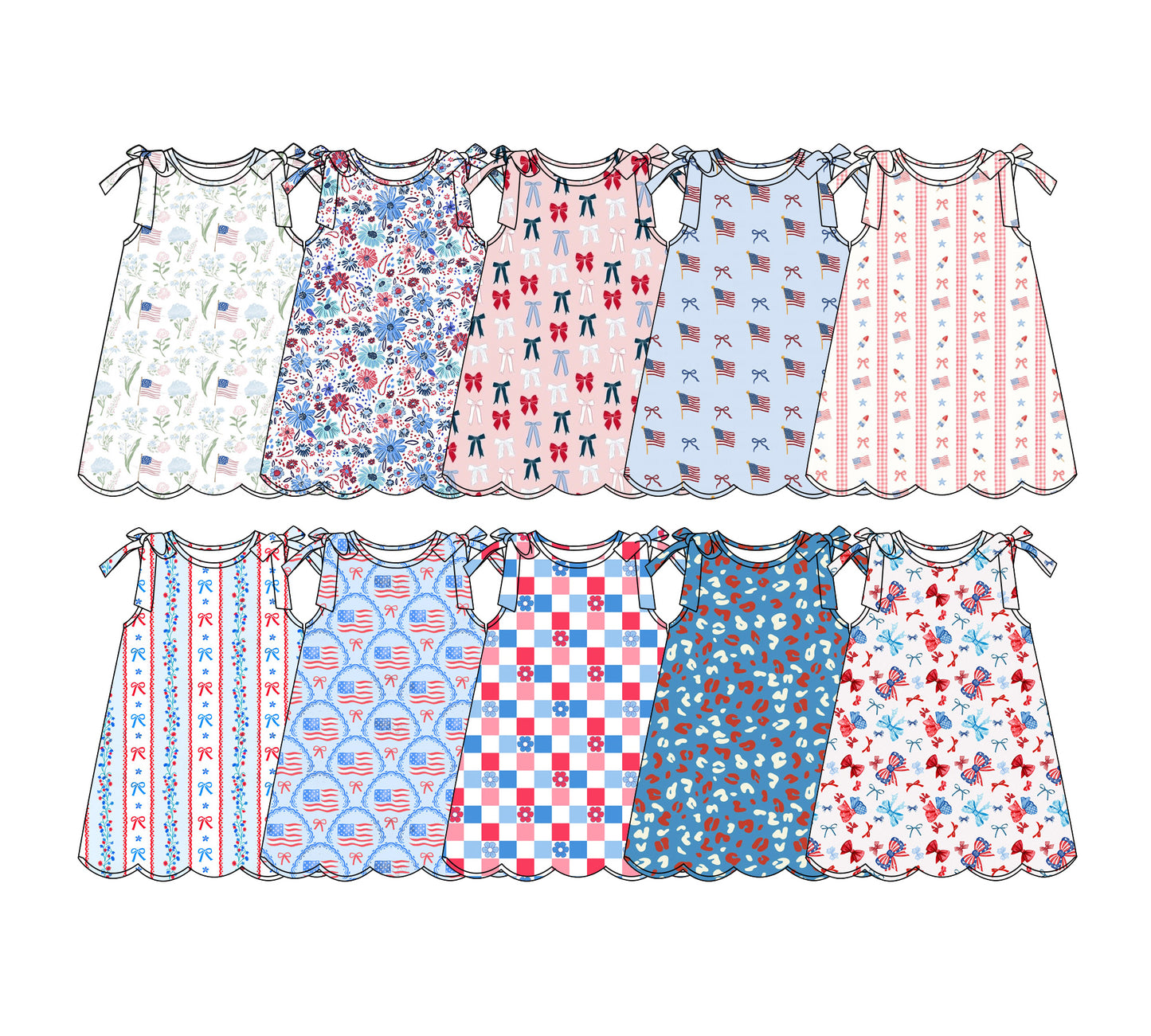 26.1.21 custom each style moq 5 eta 6-8week Sibling Sister baby flag short sleeve dresses 10 match design