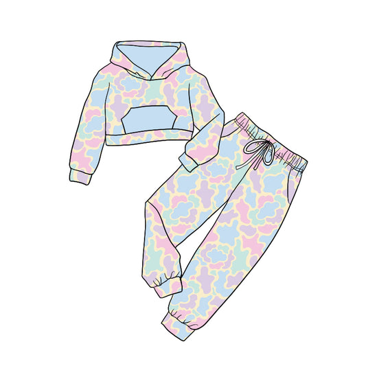 9.2 custom each style moq 5eta 4-6week baby girls clothes hooded long sleeve pants sets