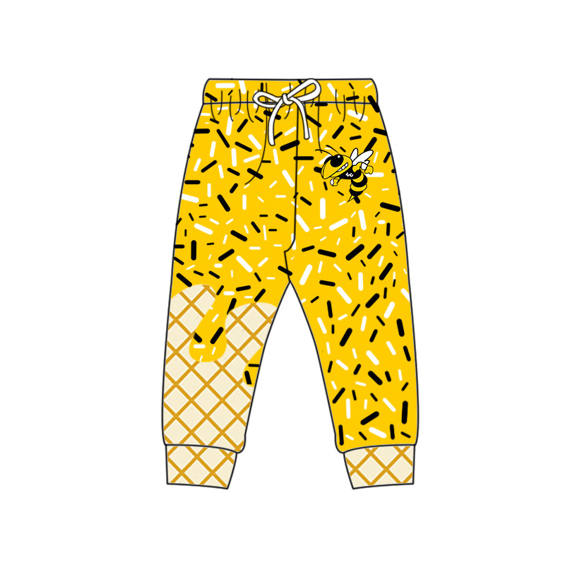 Custom moq 5 mix size milk silk summer teams baby girls clothes bow yellow hooded long sleeve pants sets and boy sets and dress and hooded top and pant-25.8.14