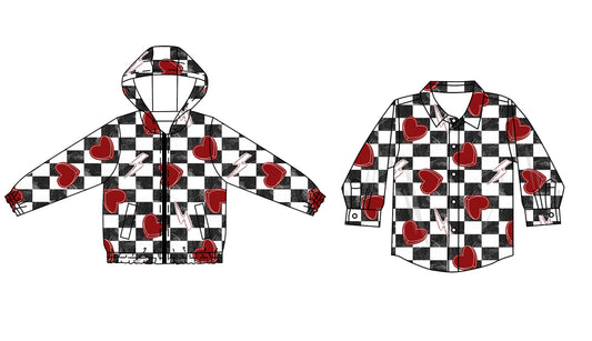 25.9.11 custom each style moq 5eta 4-6week Sibling Sisters love baby girl hooded long sleeve top 2 match family design