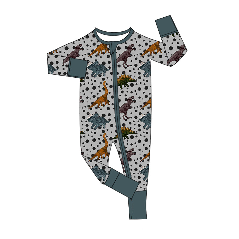 8.19 custom each style moq 5eta 4-6week Sibling Sister dinosaur baby boy sets and rompers match family design