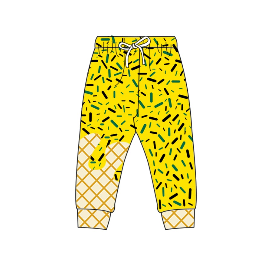 Custom moq 5 mix size milk silk baby girls clothes team yellow hooded long sleeve tops and pants and shorts and skirts-25.10.20