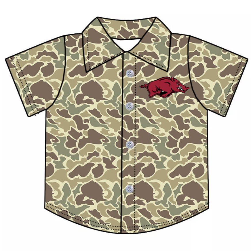 Custom moq 5 mix size milk silk summer teams baby boy clothes team camouflage button short sleeve top-25.9.4