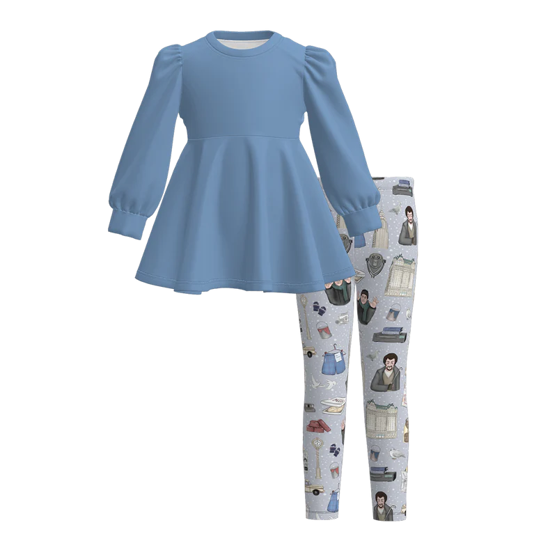 Custom moq 5 each style eta 6-7weeks baby girl clothes long sleeve pants sets 1 and sets 6-25.7.19