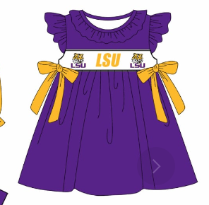 Custom summer teams baby girls clothes team purple short sleeve shorts sets 3 and briefs sets and dress and rompers-25.7.23