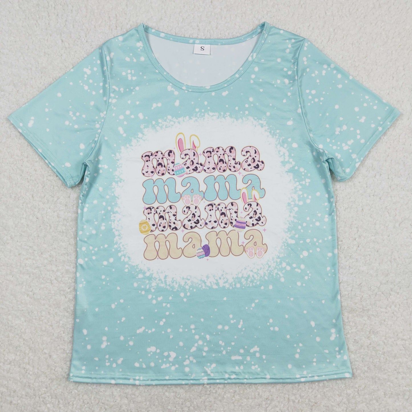 GT0449 Adult female mama egg easter blue short sleeves