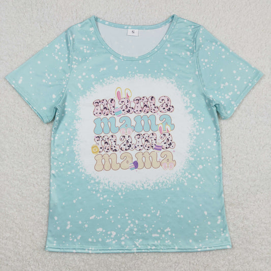 GT0449 Adult female mama egg easter blue short sleeves