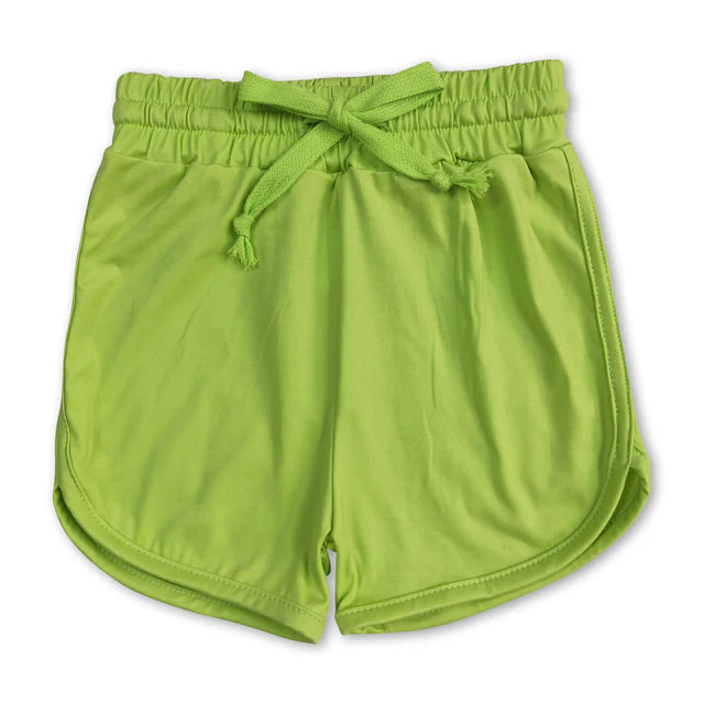 RTS NO MOQ Sibling Baby Girls Hot Belt Yoga Shorts Bottoms