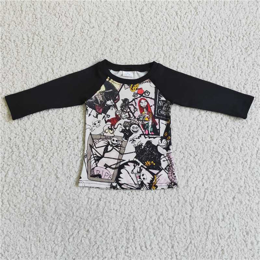 SALES  NEW  Baby Boys Long Sleeve Halloween Black Shirts