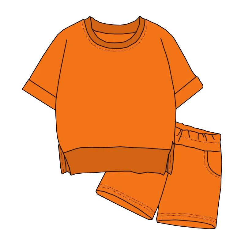 Custom moq 5 each style eta 6-7weeks baby girl clothes short sleeve shorts sets-25.7.24