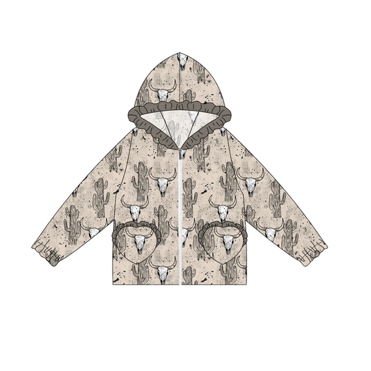 Custom moq 5 each style eta 6-7weeks baby girl clothes pocket cow head hooded long sleeve top-25.8.1