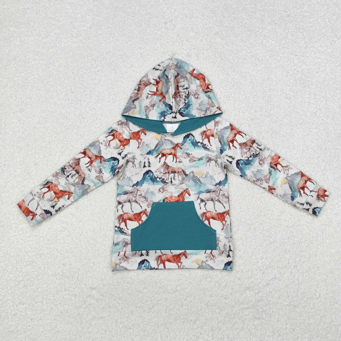RTS NO MOQ Sibling Baby boys clothes Geometric pullover hooded long sleeve tops