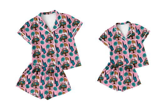 25.10.9 custom each style moq 5eta 4-6week Sibling Sister bunny baby short sleeve shorts sets and adult set match design