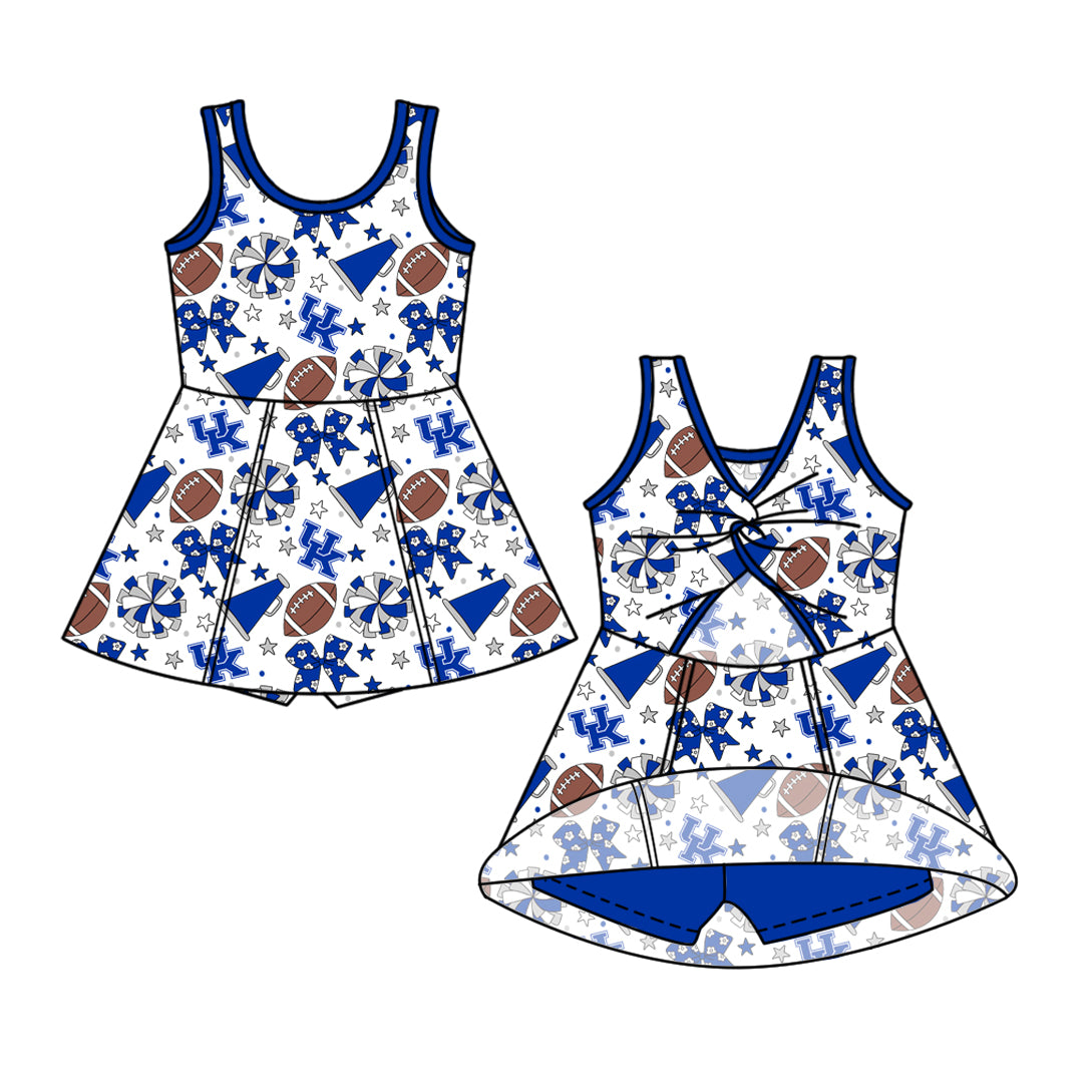 Custom moq 5 mix size milk silk summer teams Baby Girls Stars Bows Shorts Knee-Length Dress Yoga Active Clothing