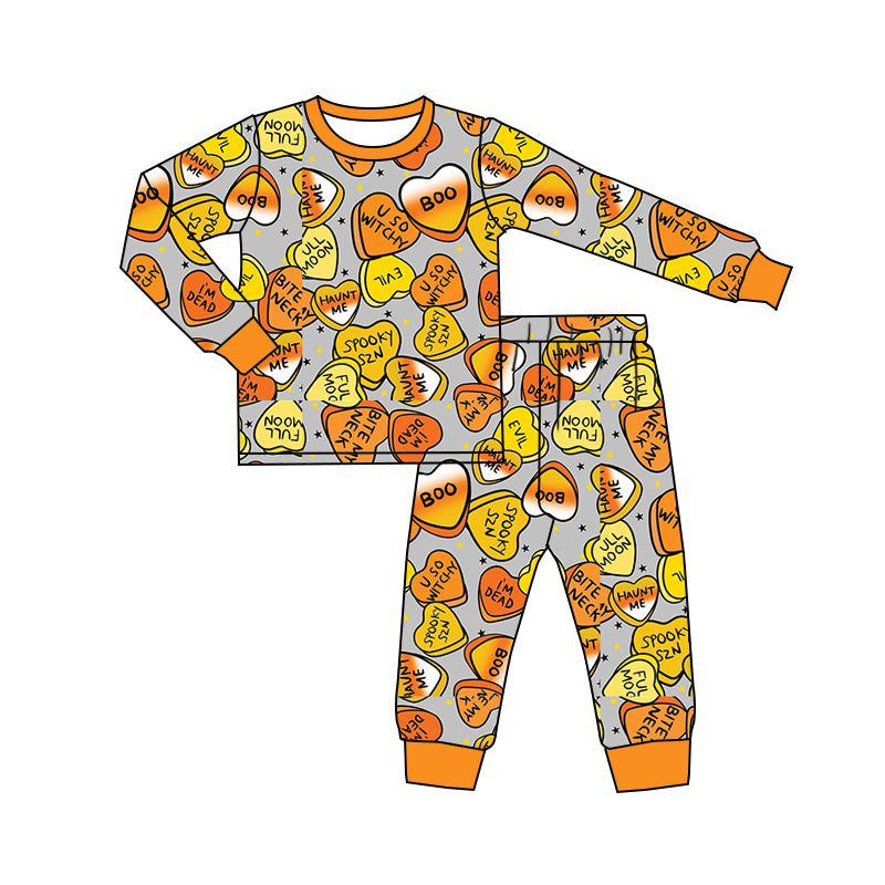 8.9 custom each style moq 5eta 4-6week Sibling Sister boo orange baby boys sets and rompers match family design