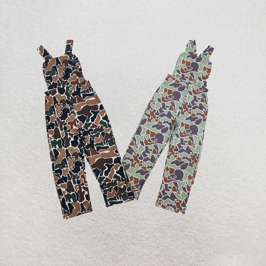 RTS NO MOQ Sibling Baby Girls Bottomland Camo Straps Jumpsuits