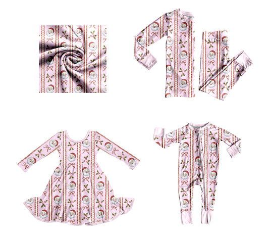 25.8.2 custom each style moq 5eta 4-6week Sibling Sisters Christmas baby girl long sleeve pants sets and dress and rompers match family design