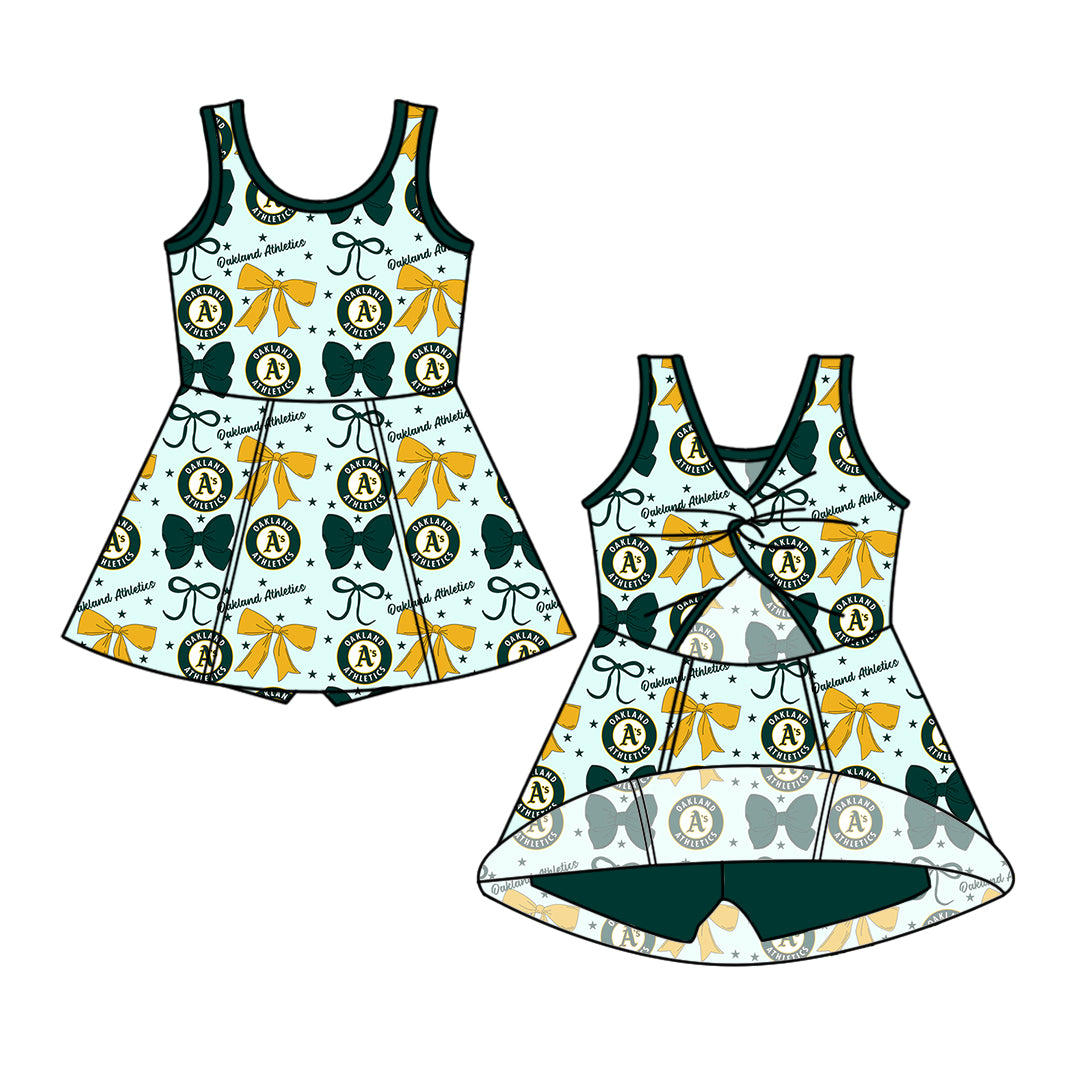 Custom moq 5 mix size milk silk summer teams baby girls clothes team bow sleeveless skirts sets and dress 1 and dress 2 and top-25.6.20