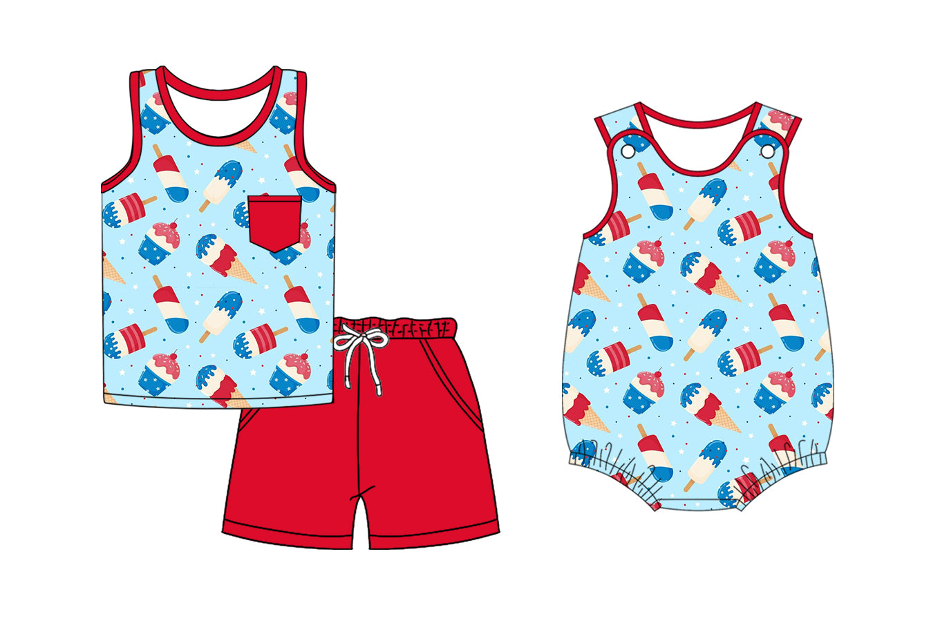 25.12.23 custom each style moq 5 eta 6-8week Sibling Sister baby boy short sleeve shorts sets and romper match design